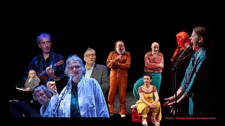 Photo équipe de la Nième Compagnie ( Laurent Vichard, Claire Truche, François Salès, Deis Déon, Véronique Ferrachat, Rémi Rauzier, Jean-Philippe Salèrio, Sylviane Simonet,Véronique Ferrachat, Hélène Pierre)